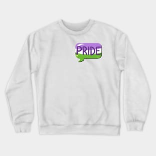 LGBTQ+ Pride Flag Bubble - Genderqueer Crewneck Sweatshirt